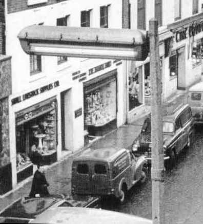 Large fluorescent lantern, Wolverhampton, 1960's